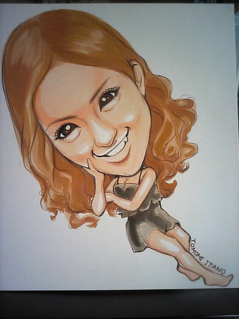 板野友美 似顔絵